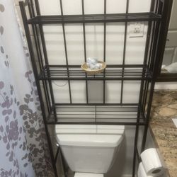 Metal Over-The-Toilet Bathroom Shelf – Like New