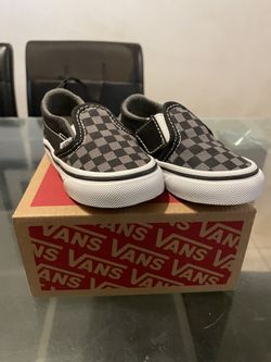 Vans Slip-On V  (Checkerboard) Blk/Pewter VN0A3488E00 Toddler #5