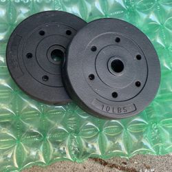 Set Of 10 Pound Weights For Barbell