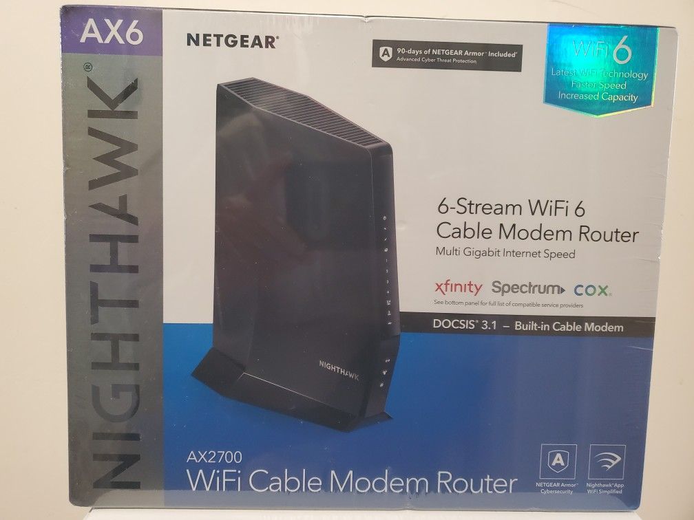 Open To Offers - CAX30 Netgear AX2700 Cable Modem WiFi 6 NIB