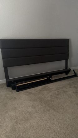 Gray King Size Bed Frame