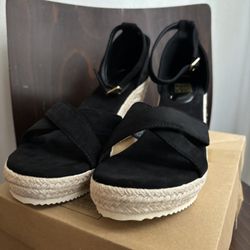 Brand New Black Wedge Heels 