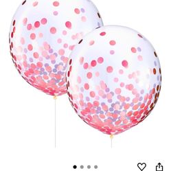 2 Piece Confetti Latex Balloons - 24"