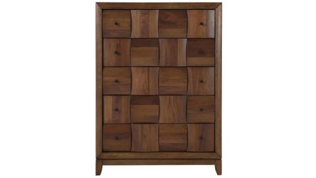 Jovie collection Bedroom tall Chest of drawers rustic and modern brown L40”*D17”*H55”(address in description) 👇delivery 🚚 available within 15 miles