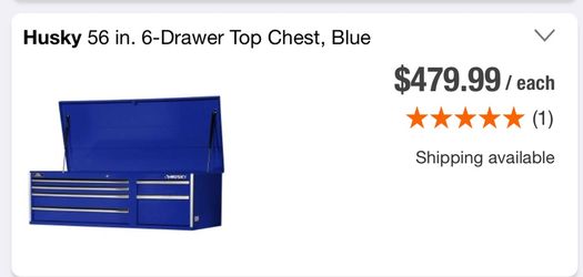 Huskey 56 in 6 Drawers chest top