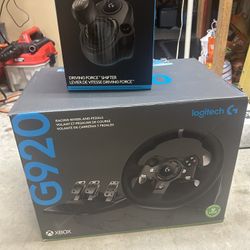 Logitech G920 Racing Wheel And Pedals And Driving Force Shifter 