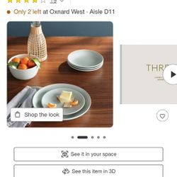 12pc Stoneware Avesta Dinnerware Set
Light Green - Threshold