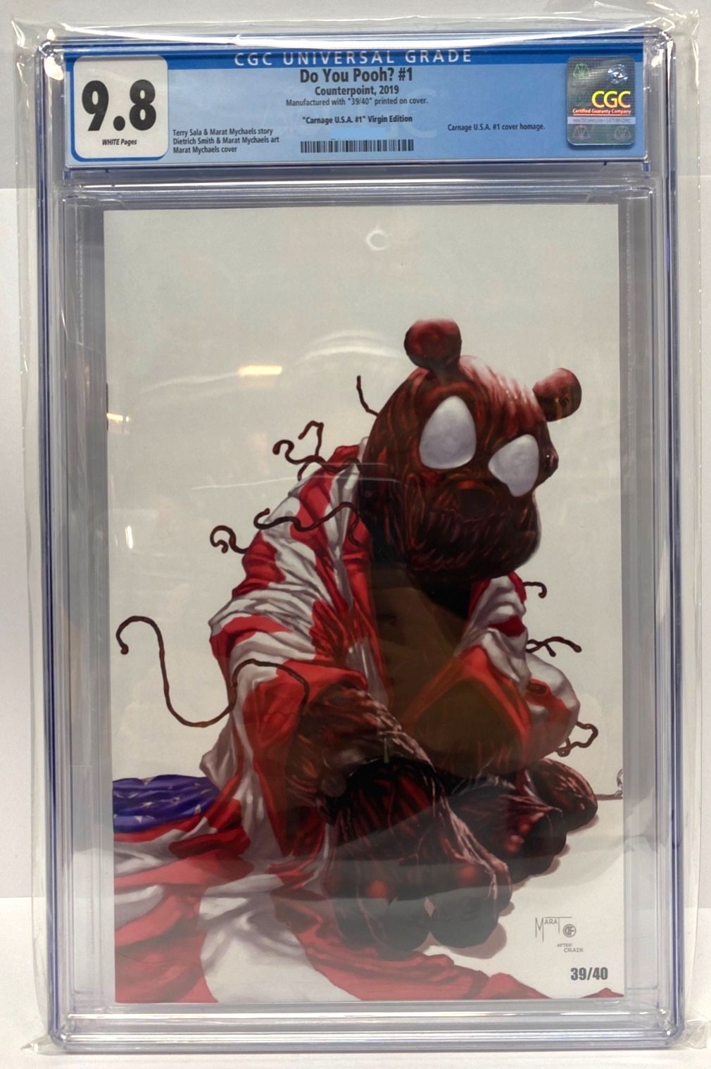 Do You Pooh? #1 CGC 9.8 Carnage U.S.A. Virgin Edition Counterpoint 2019 Comics