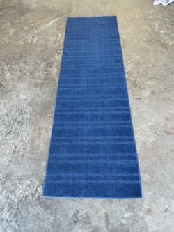 Blue rug runner