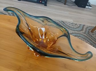 VINTAGE MURANO Hand BLOWN Glass Centerpiece