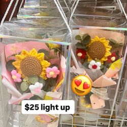 LED Floral Light Bouquet - Purple, Pink, Red