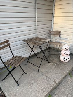 Patio chairs and table