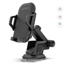 Maxboost Extendable Arm Car Mount Dashboard / Windshield Phone Holder Strong Suction Cup, Black