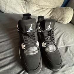 White Thunder Jordan 4’s (Size 15)