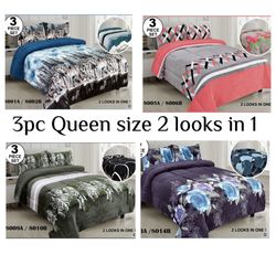 Queen Size Thick Soft And Very Warm 3pc Blankets/ Hablo Español 