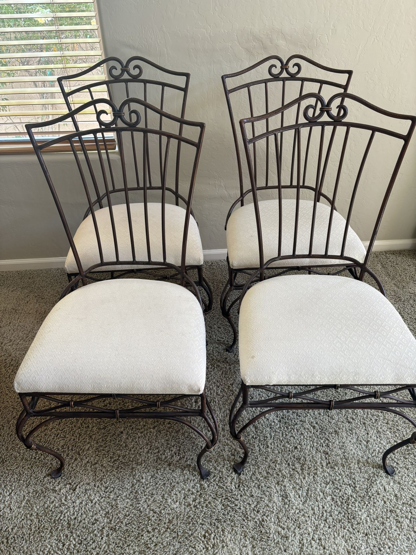 Solid Wrought Iron Dining Chairs