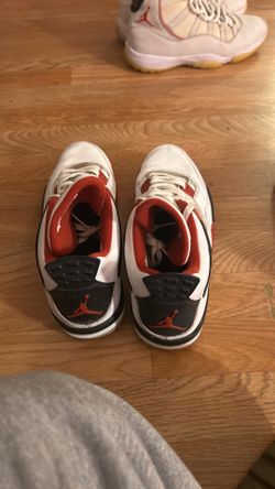 Fire red Jordan 4s