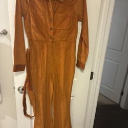 ASOS Rust Corduroy Jumpsuit Size 8