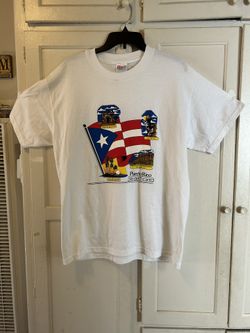 Vintage Hanes Puerto Rico Island Graphic T Shirt 90s Souvenir Sz L M 