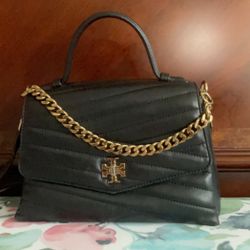 Tory Burch Kira Top Handle Black Crossbody Purse