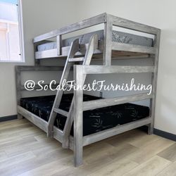 Twin Bunk Bed With Mattresses 