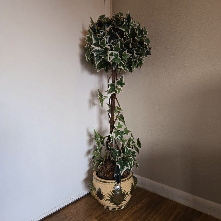 Faux Topiary In
Ceramic Pot. 48"