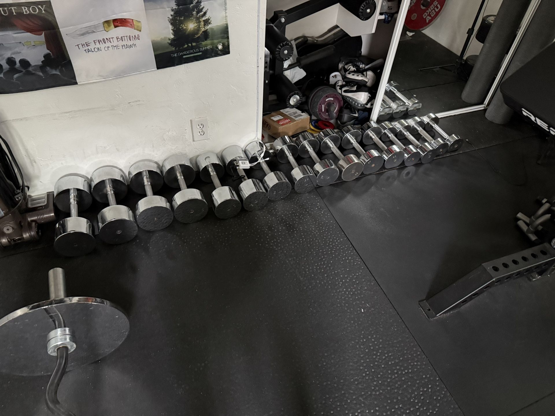 Chrome Dumbbell Set 15–55lb