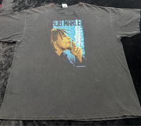 Mens 2XL Vintage 1997 Bob Marley Healing of a Nation Reggae Smoke Tshirt