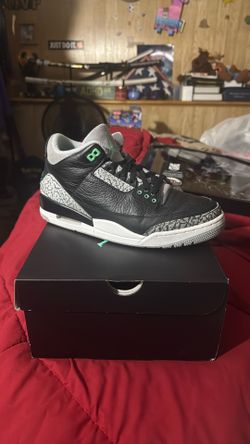 jordan 3 green glow og box