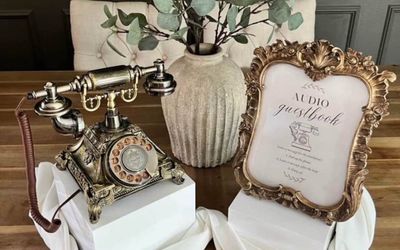 Vintage Audio Guestbook Telephone