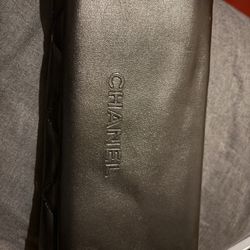 Chanel Sunglasses Eyeglasses Quilted Linen Soft Black Case