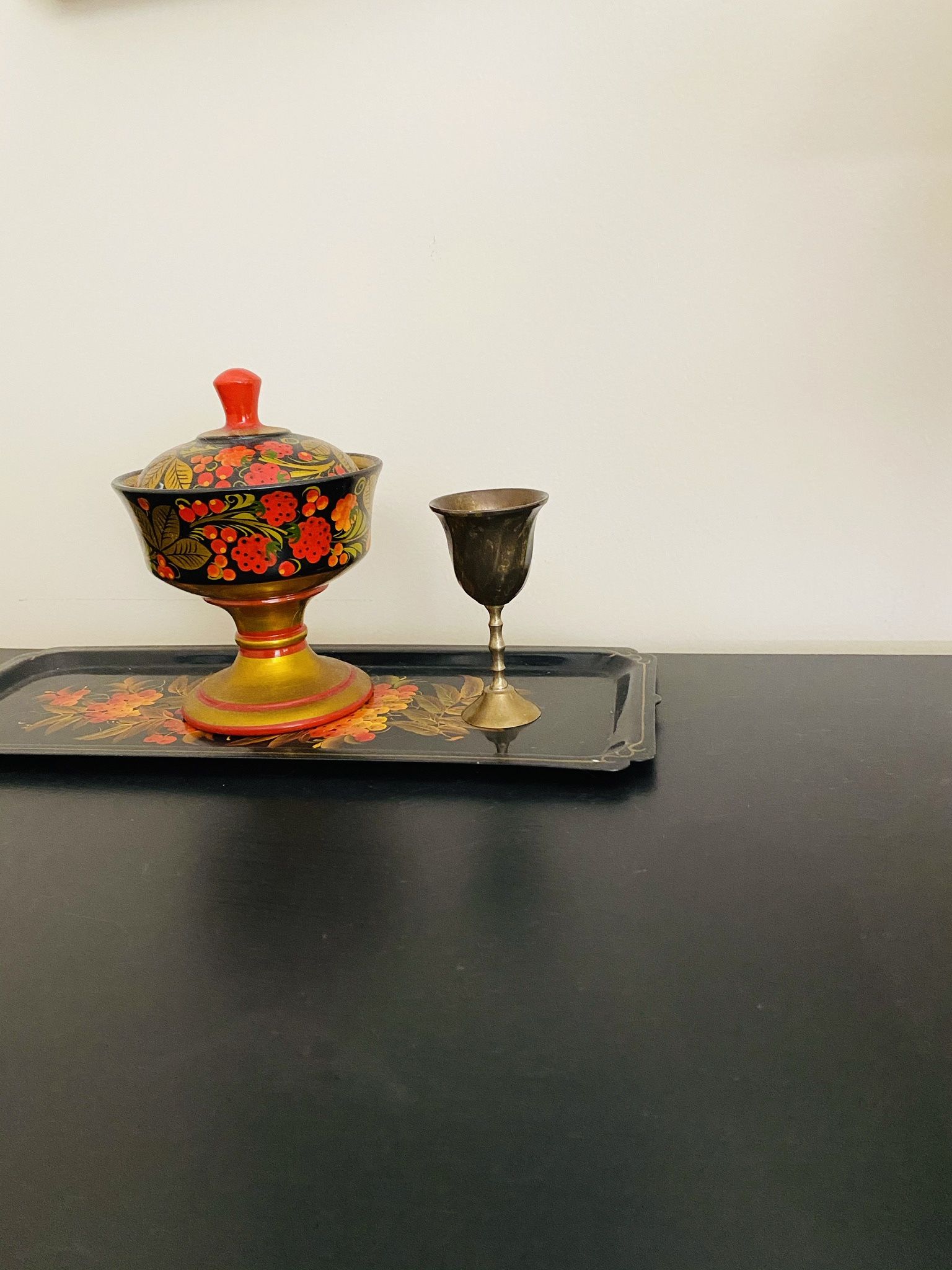 Great Gift! Vintage Antique Classical Bronze Mini Goblet. Excellent condition. 3.5” tall.