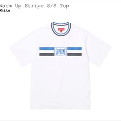 Supreme Striped Warm Up Top Size Medium Soccer Football Maradona 