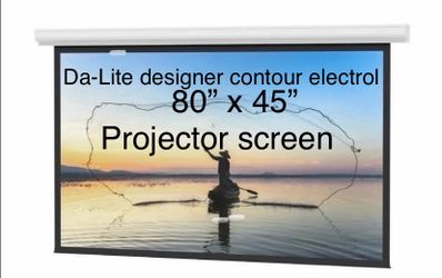 Da-Lite Designer Contour Electrol motorized projector screen 45x80 MSRP 1200.00 New in box Never Used Model #92670  High Definition, High Contrast Mat