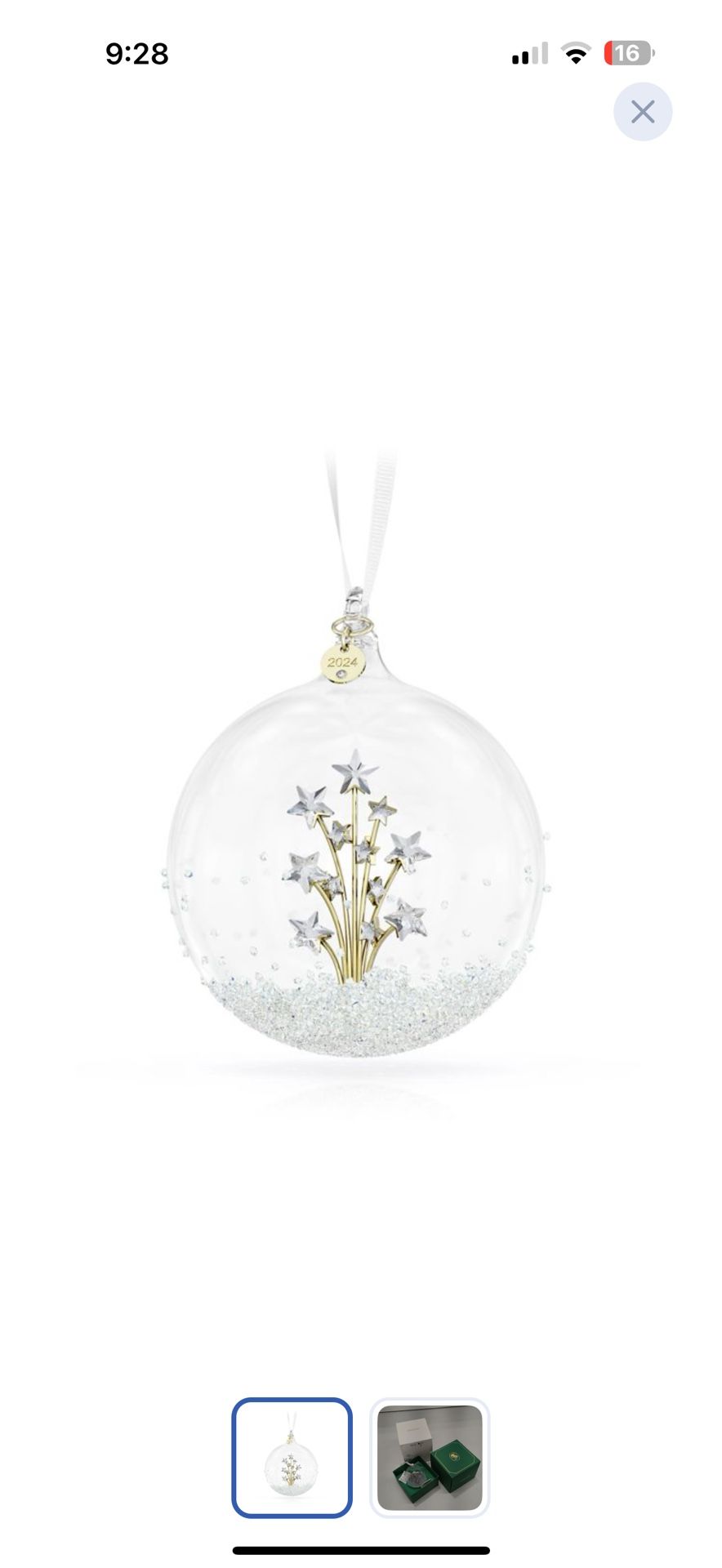 Swarovski Holiday Christmas Anual Ornament