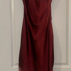 Madden Girl Deep Red Lace Trim Dress