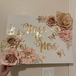 Miss To Mrs Canvas 