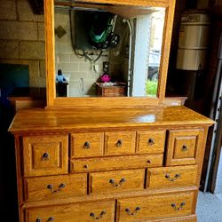 VAUGHAN-BASSET OVER SIZED DRESSER AND MIRROR COMBO