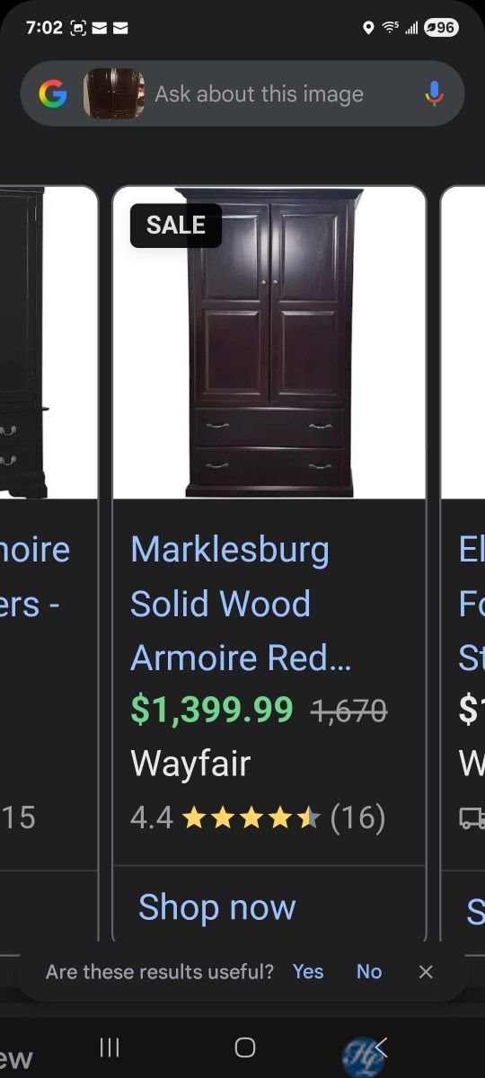 WOOD ARMOIRE