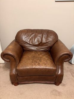 Brown leather chair