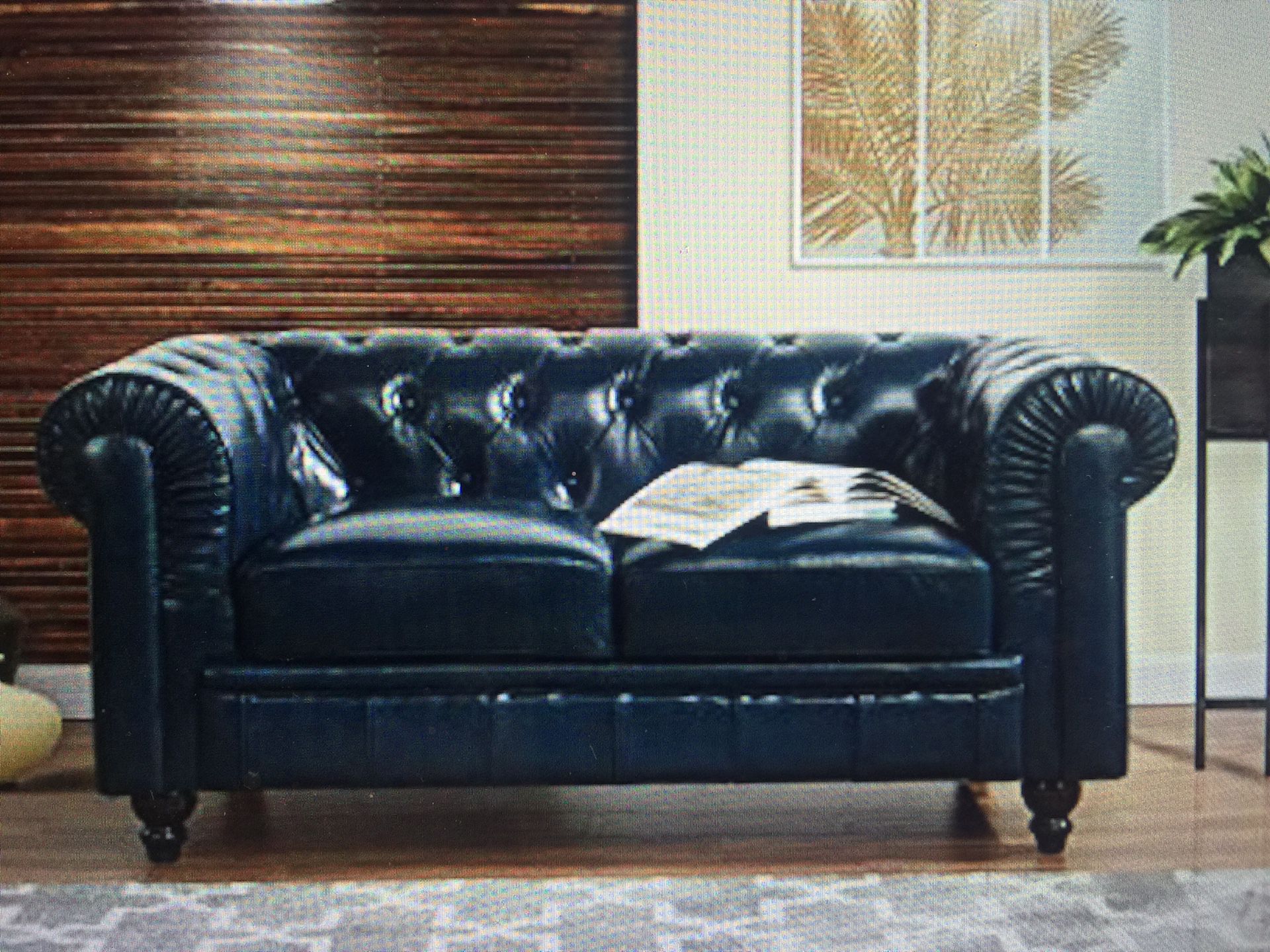 Two matching Chesterfield Loveseat Sofas by Divano Roma
