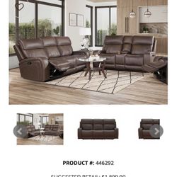 NEWPORT RECLINING SOFA & CONSOLE LOVESEAT