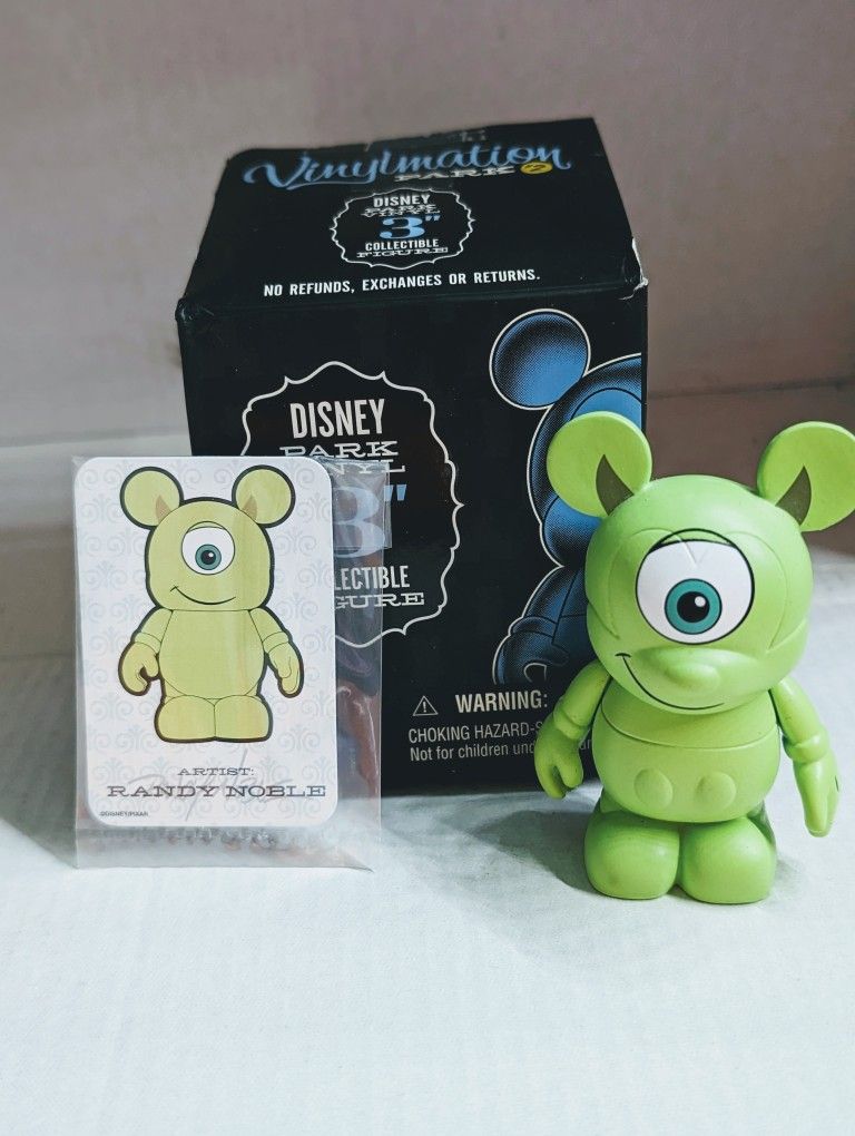 DISNEY VINYLMATION 3" Set 2 Park Mike Wazowski Monsters Inc