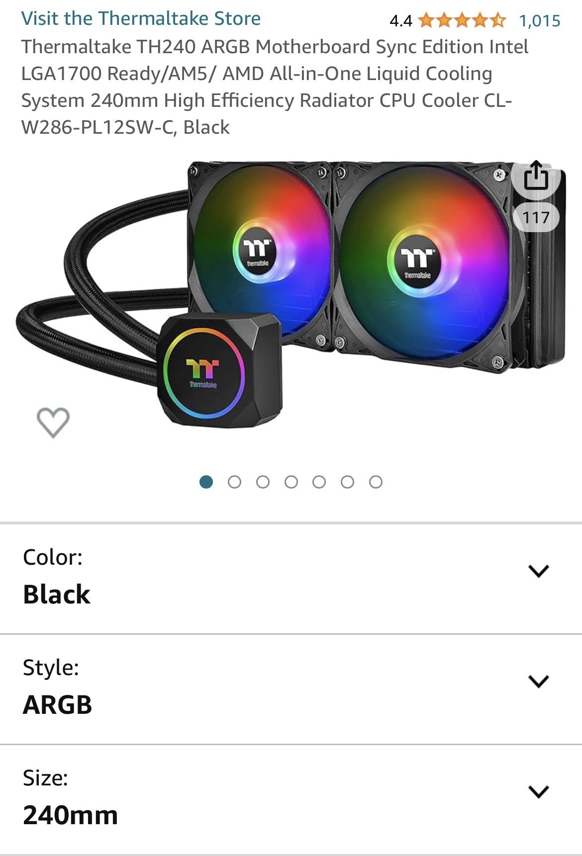 Thermaltake AIO 240 - TH240 ARGB