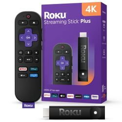 Roku Streaming Stick Plus 2025 4K and HDR Streaming Device with Voice Remote - Free and Live TV Access: Wi-Fi Connectivity, HDMI Compatibility