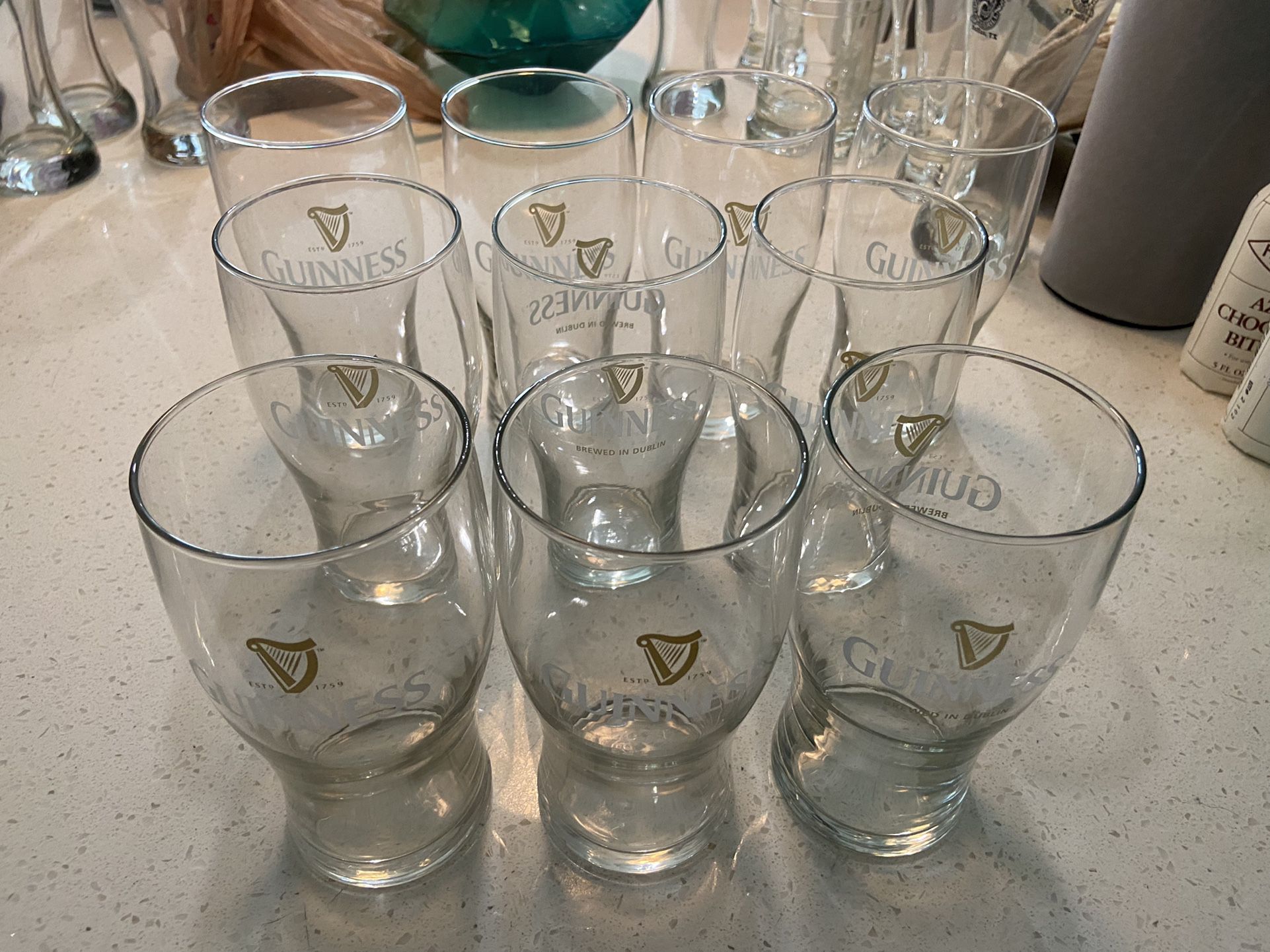 Guinness beer glasses - set of 10