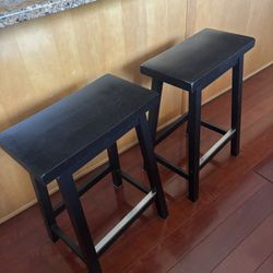 2 Counter Height Wood Stools