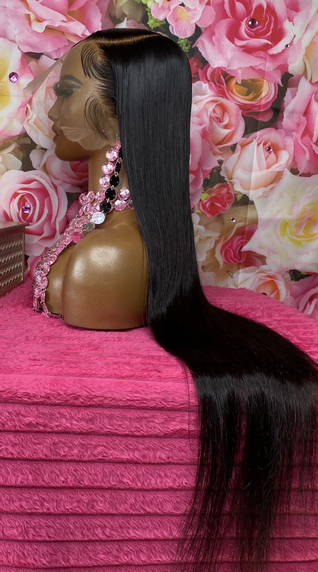 34” 100% Human Hair 13x6 200% Density $370 Ready To Wear 😍