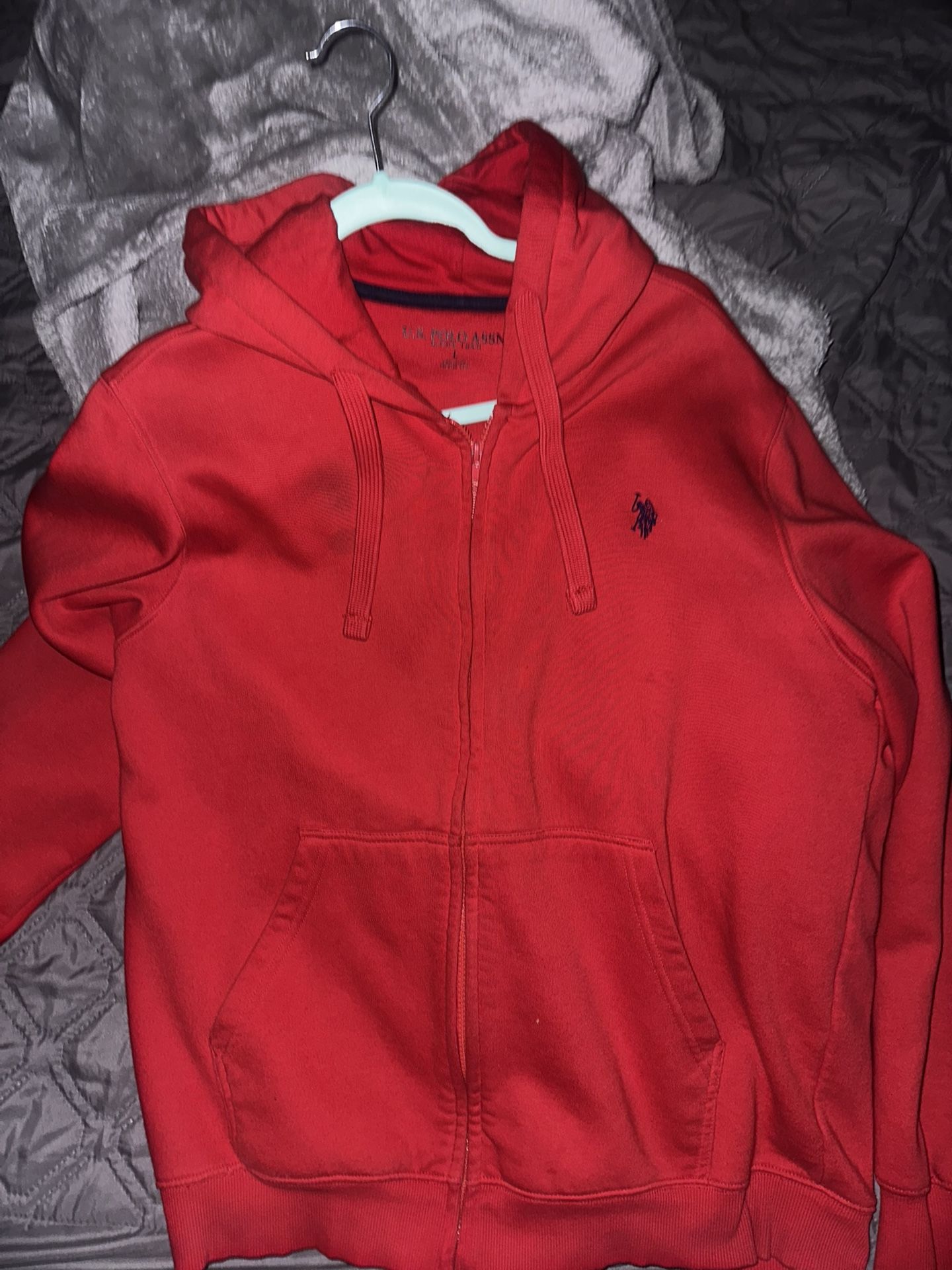 Size L US Polo Assn Zip Up Hoodie