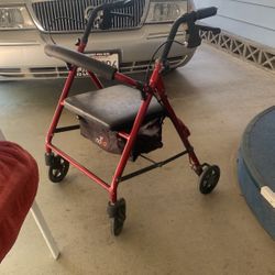 Nova Rollator Walker w/ Seat & Storage - Like New!